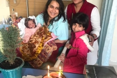 Cake Cutting for mother-baby for Girl child