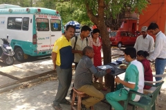 Mobile Camping Health check-up Camp on Hanuman Jayanti